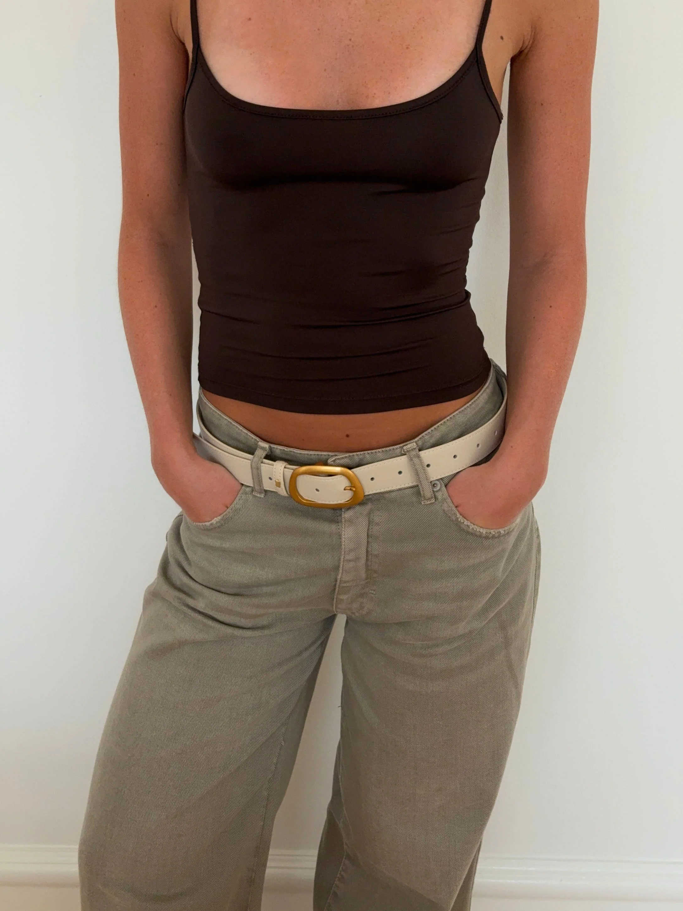 Heritage belt - White/gold