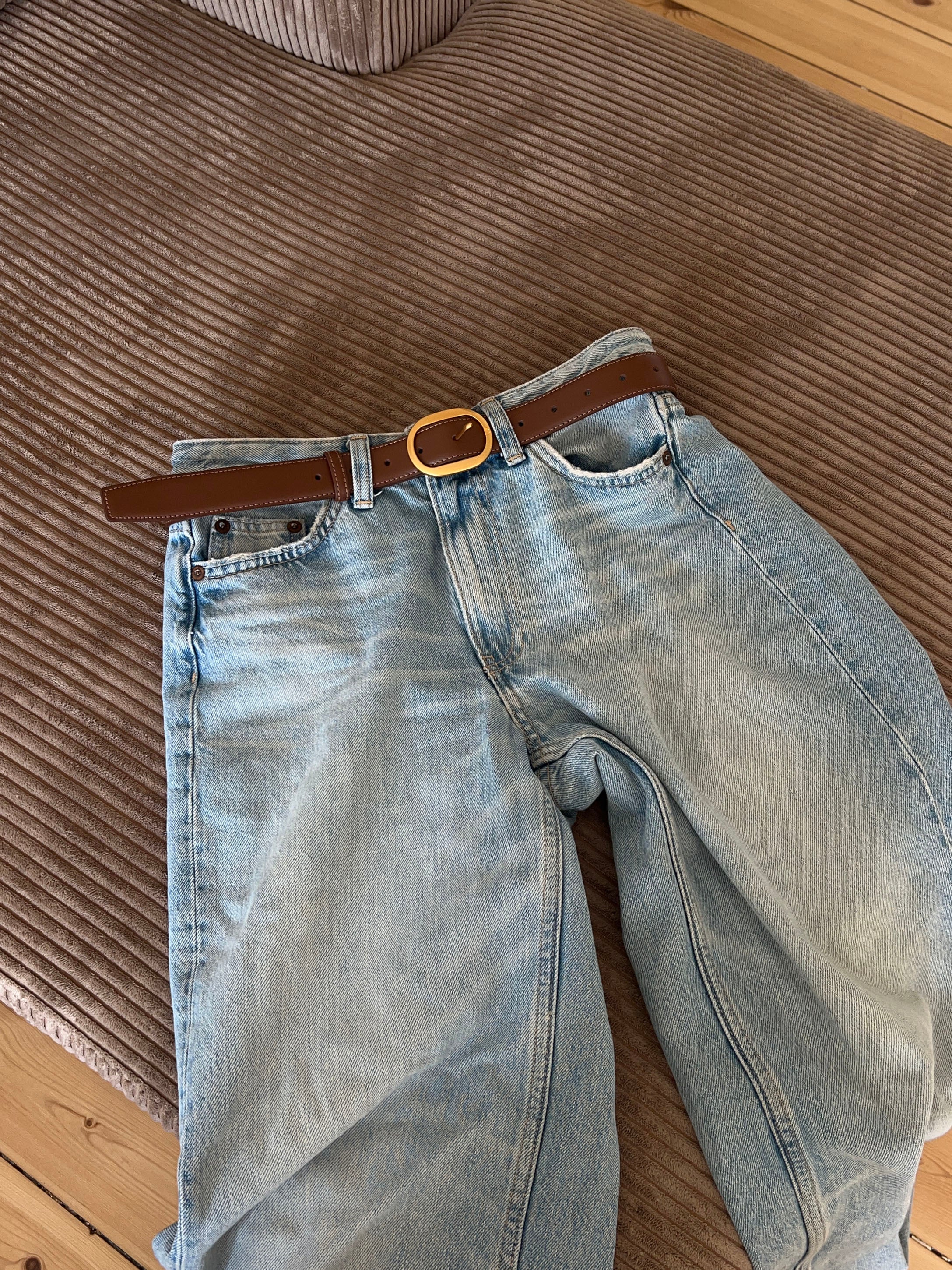 Classic belt - Brown/gold