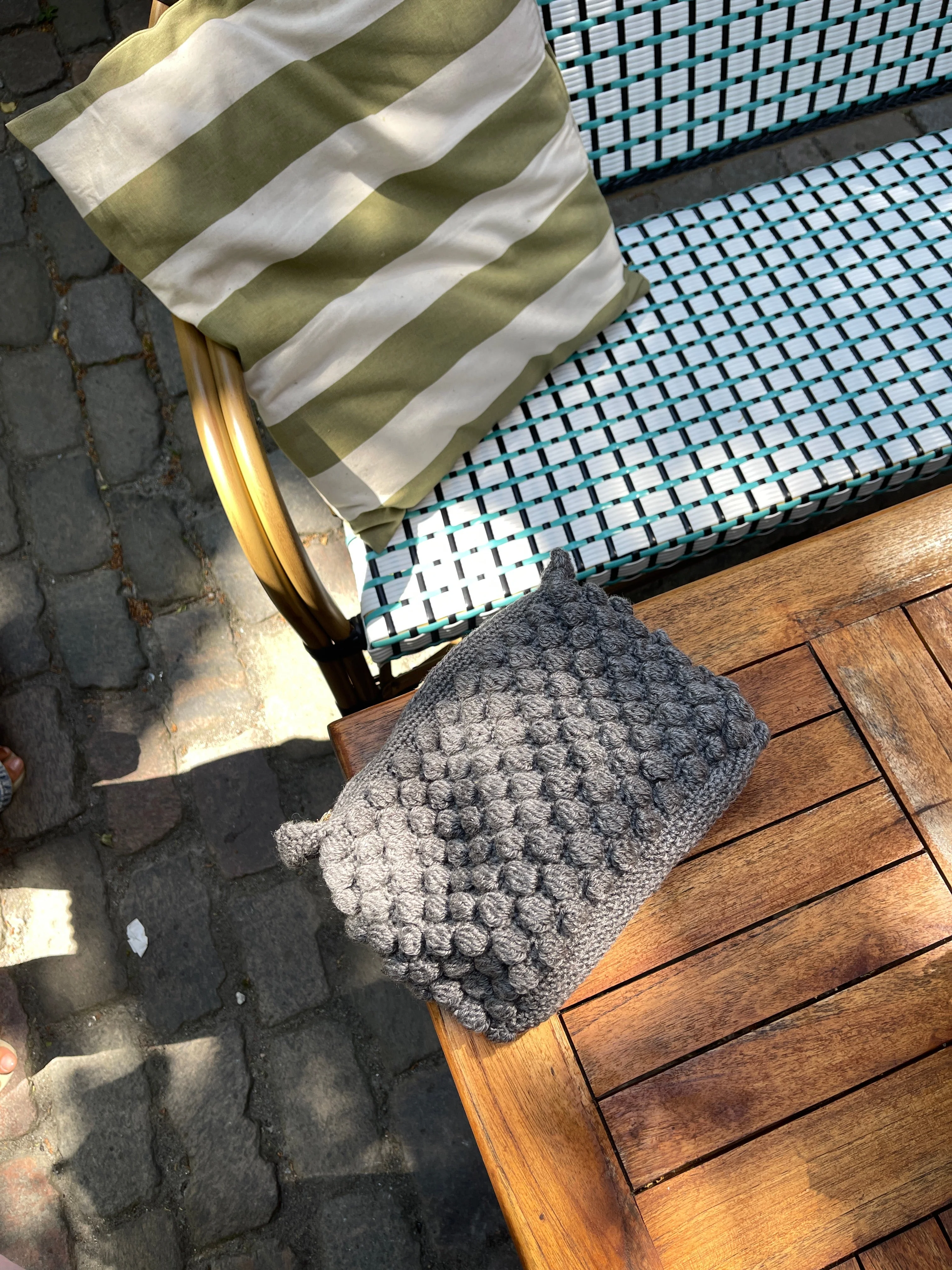 Crochet clutch - Dark grey
