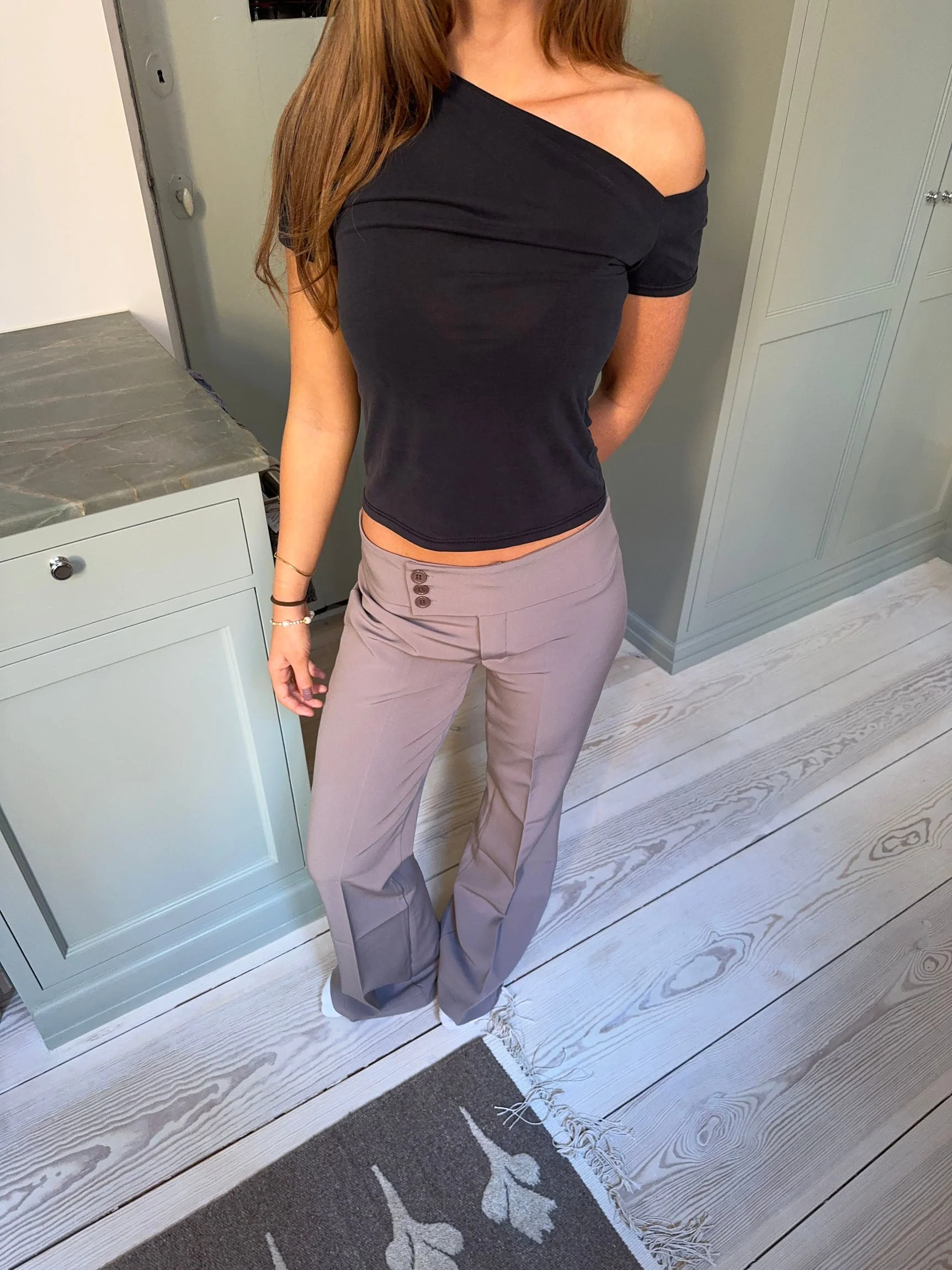 Adelita low waisted suit pants - Taupe