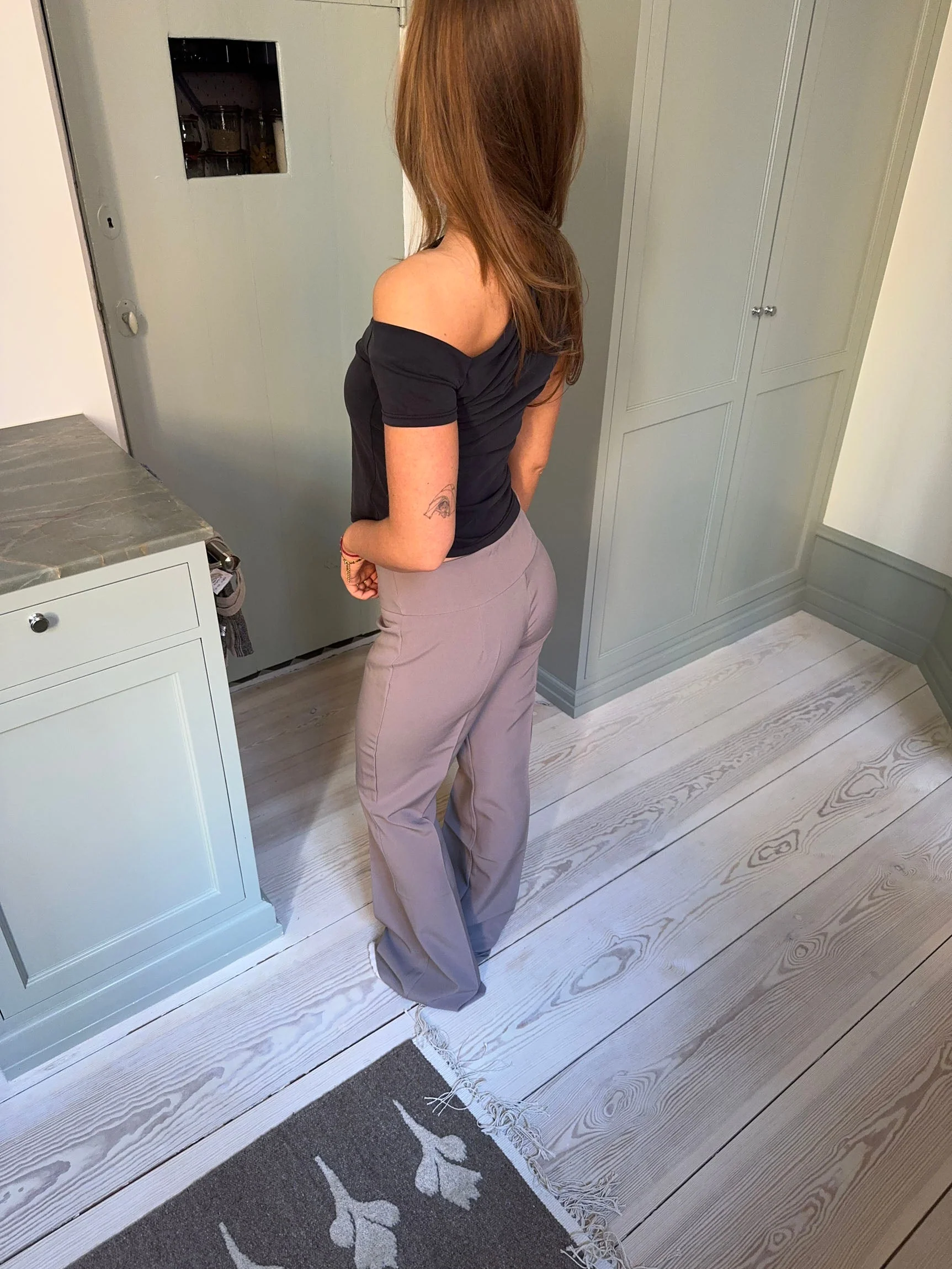 Adelita low waisted suit pants - Taupe
