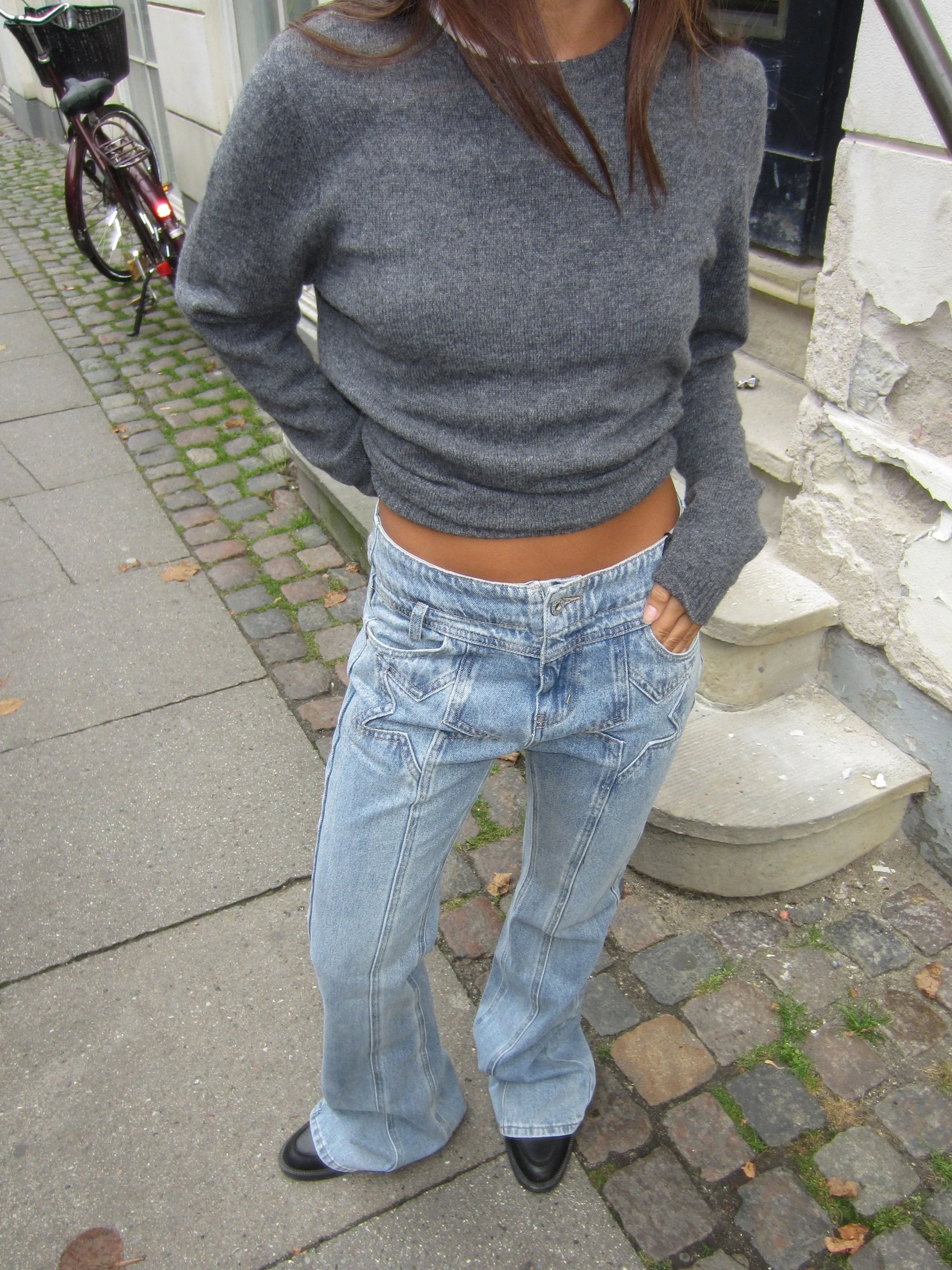 Andrine jeans with stars - Light denim