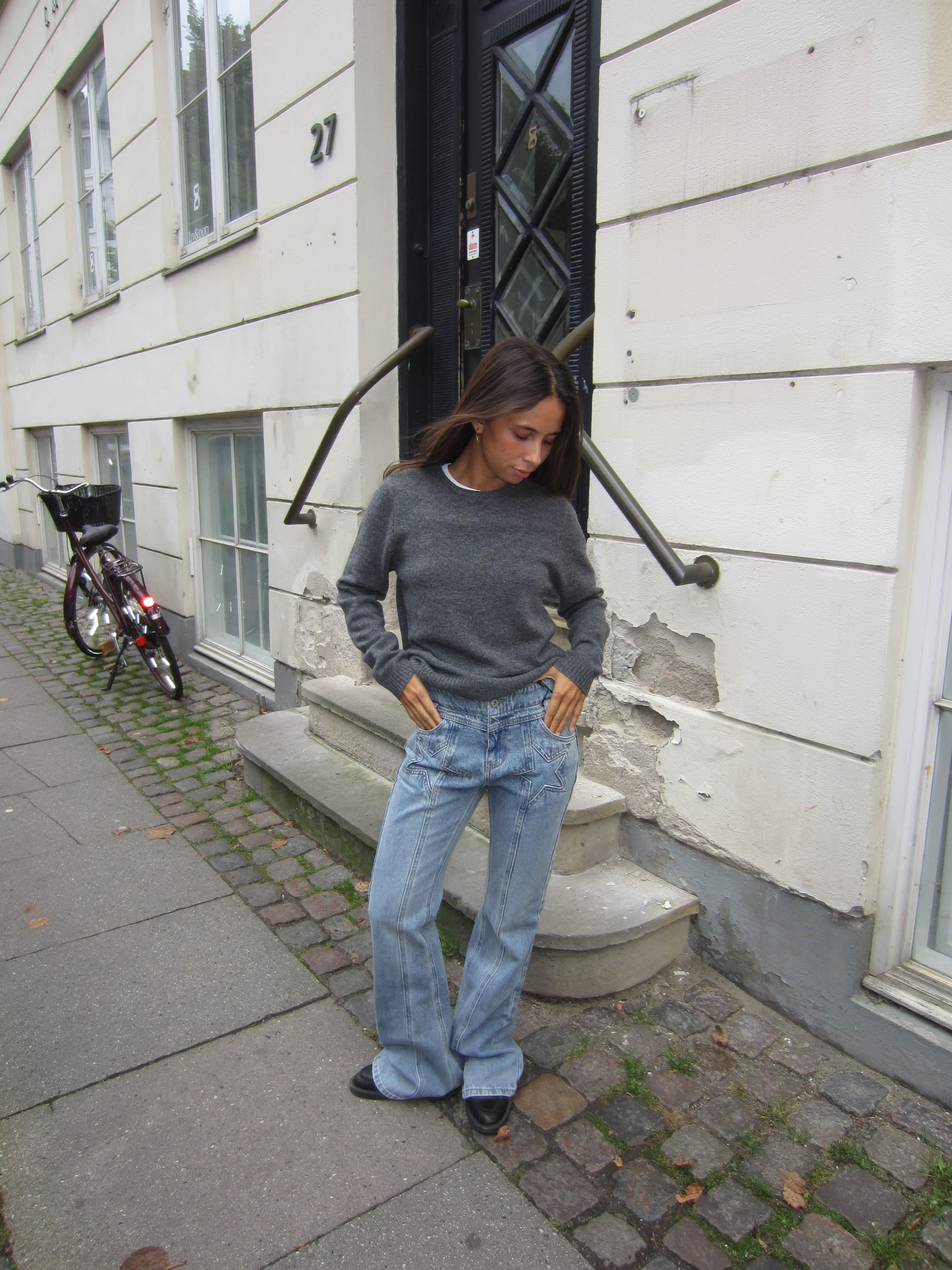 Andrine jeans with stars - Light denim