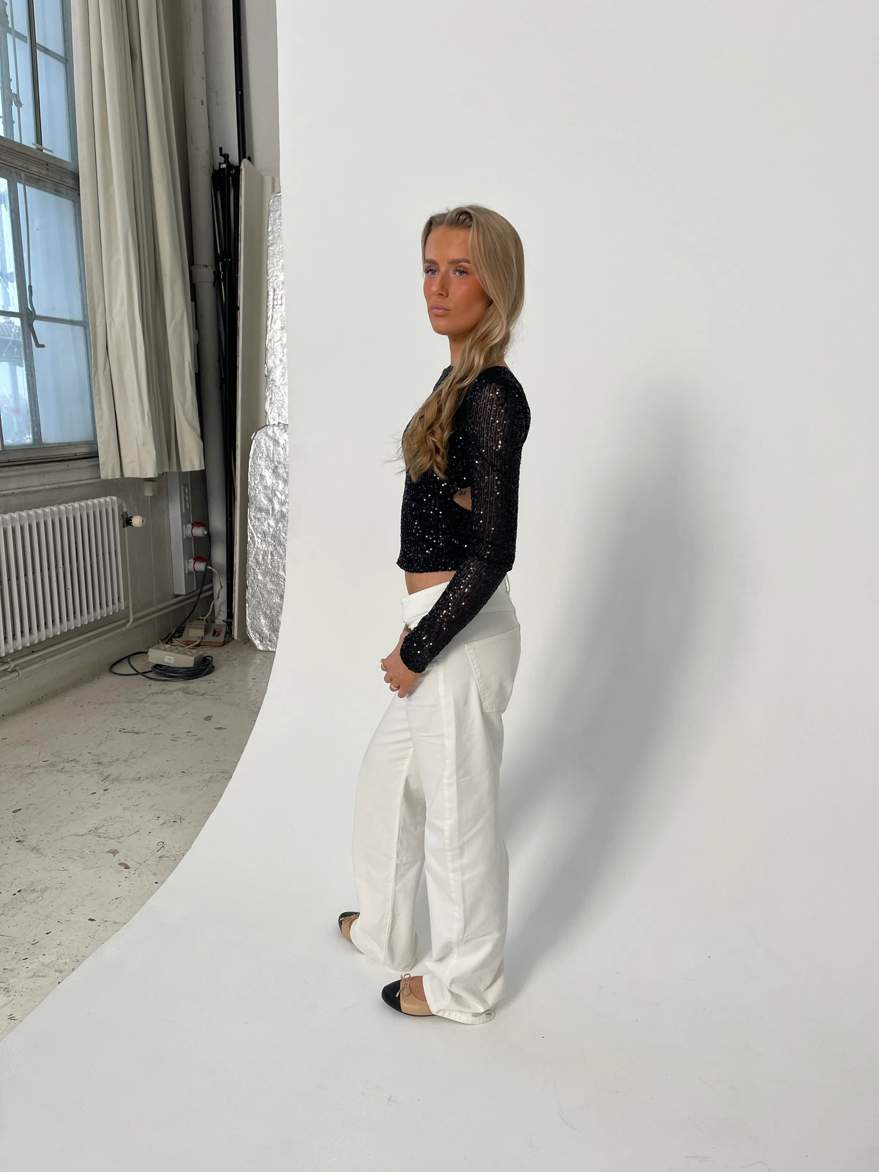 Anemon oversized jeans - White