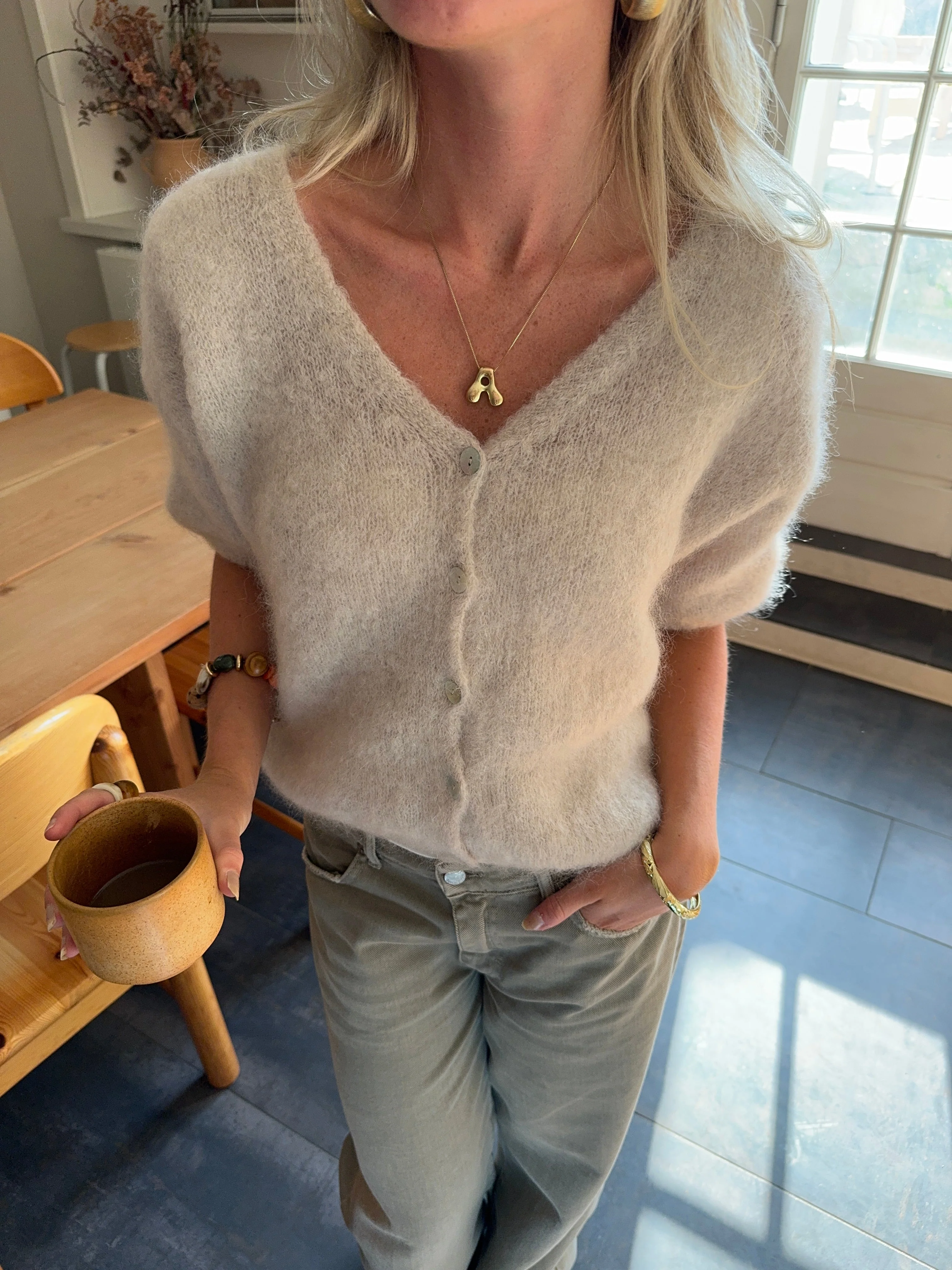 Annaly mohair cardigan - Beige