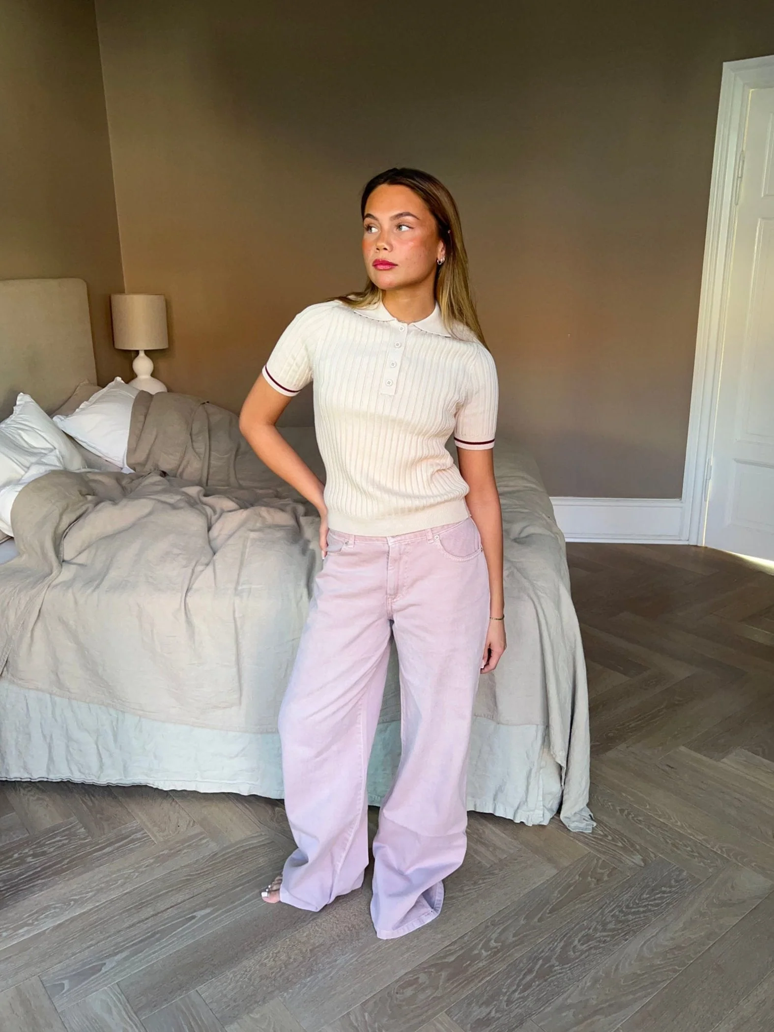Audrey jeans - Dusty pink