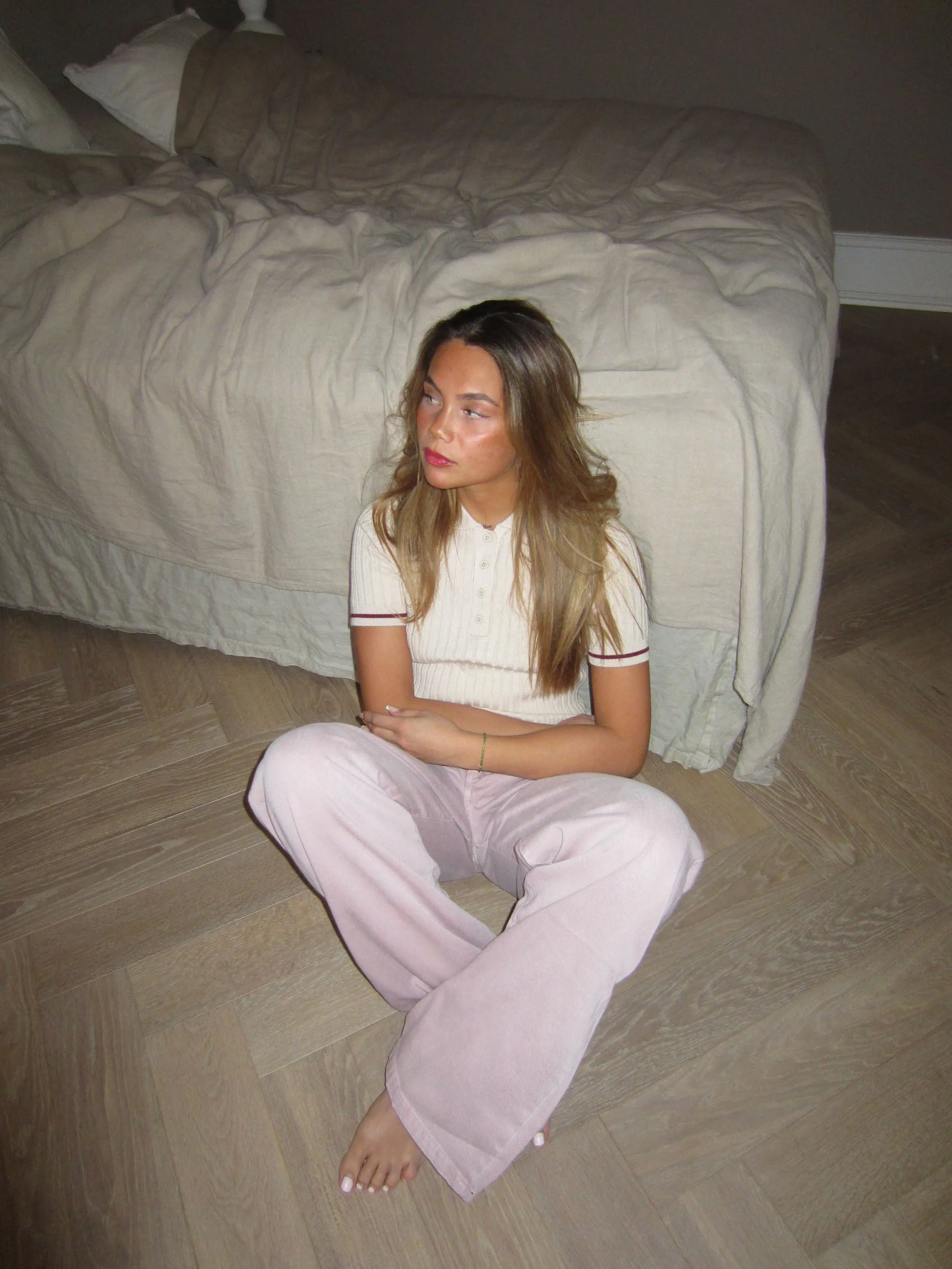 Audrey jeans - Dusty pink