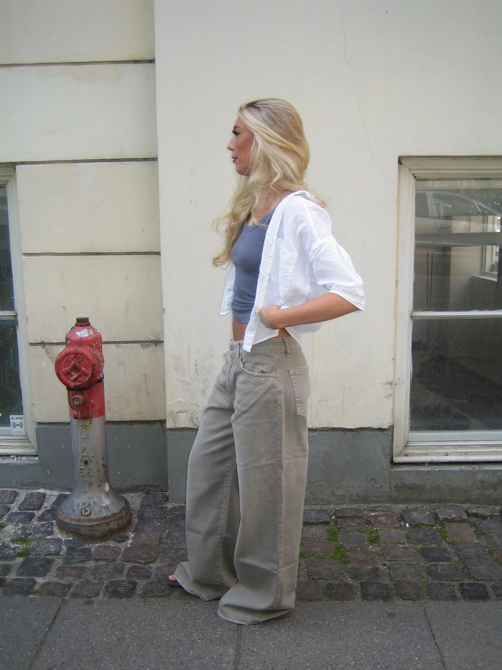 Audrey jeans - Sage green