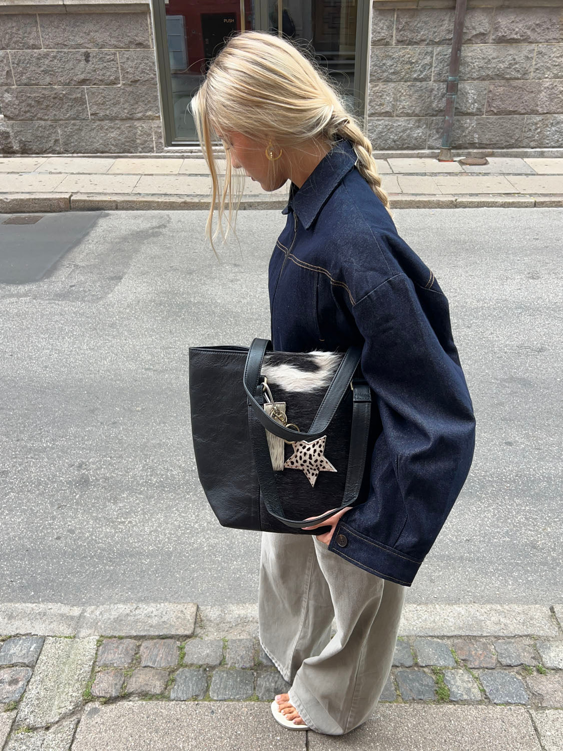 Aurum bag in cowhide - Black