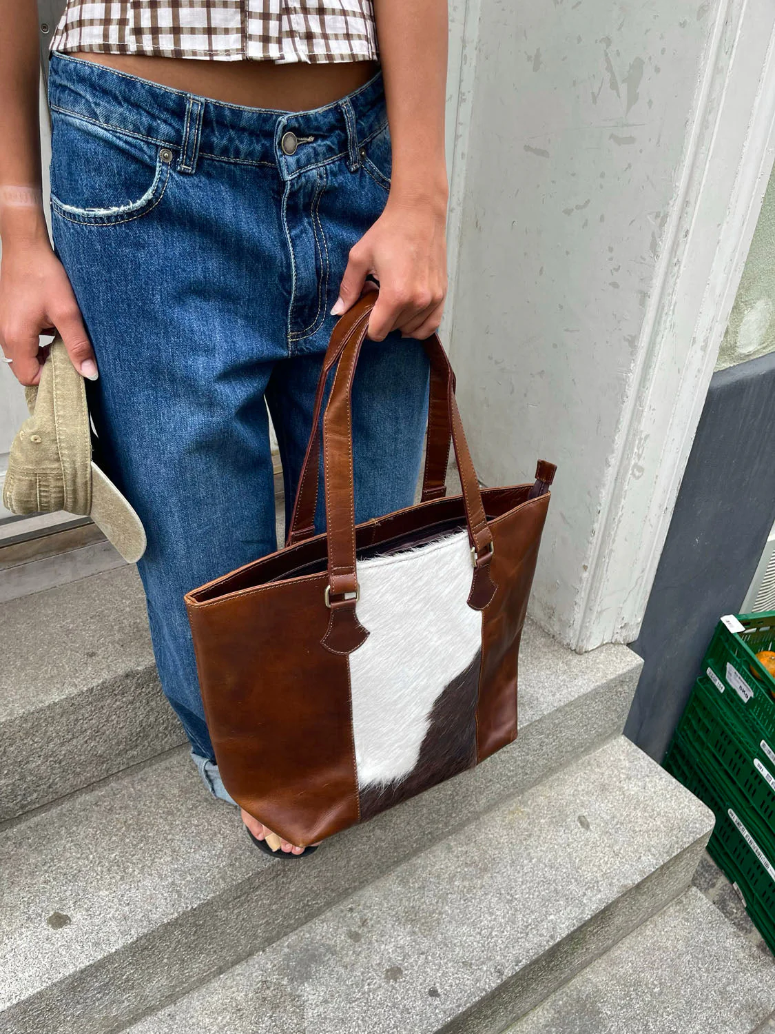 Aurum bag in cowhide - Brown