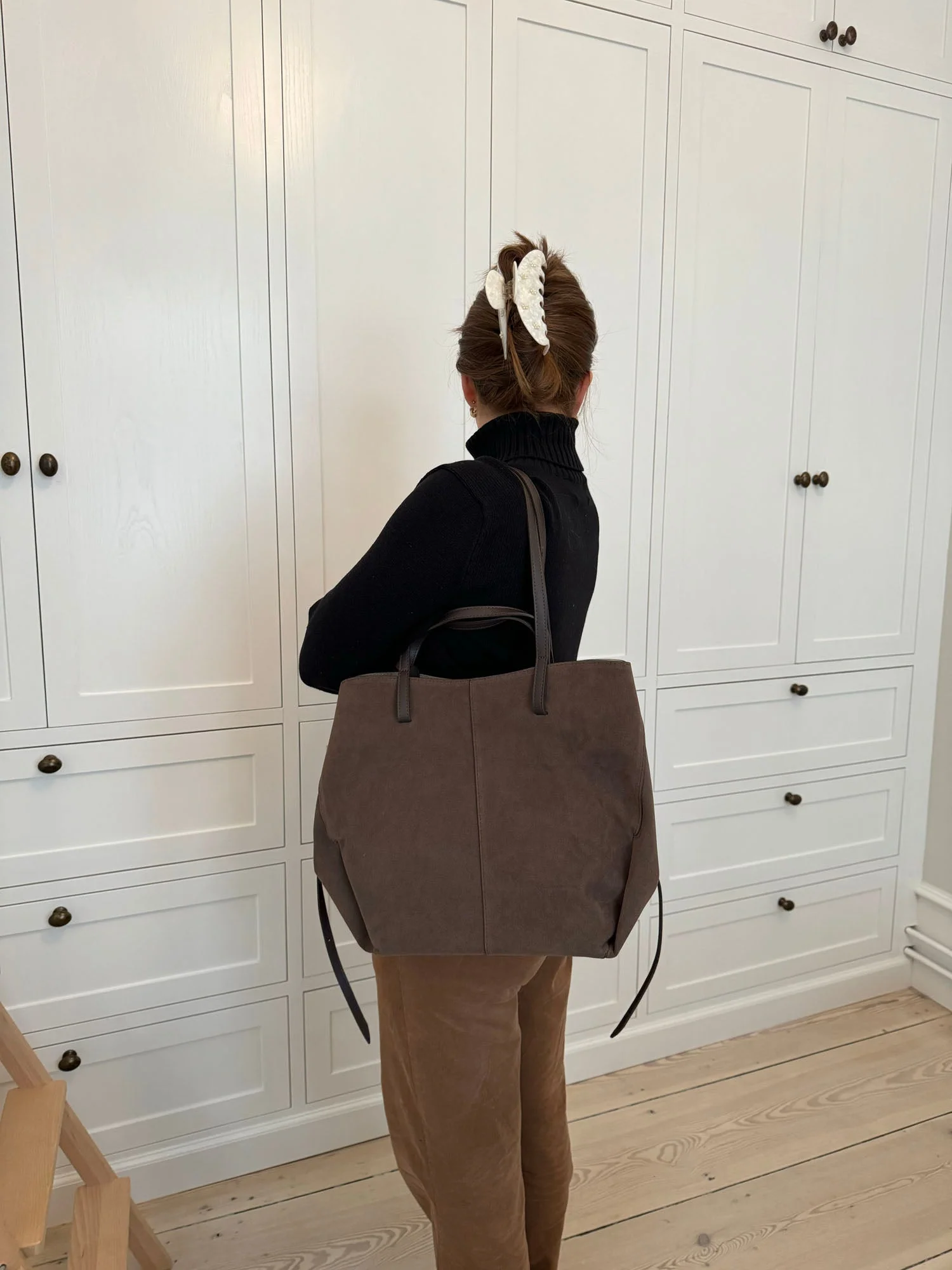 Bergen suede shoulder bag - Brown