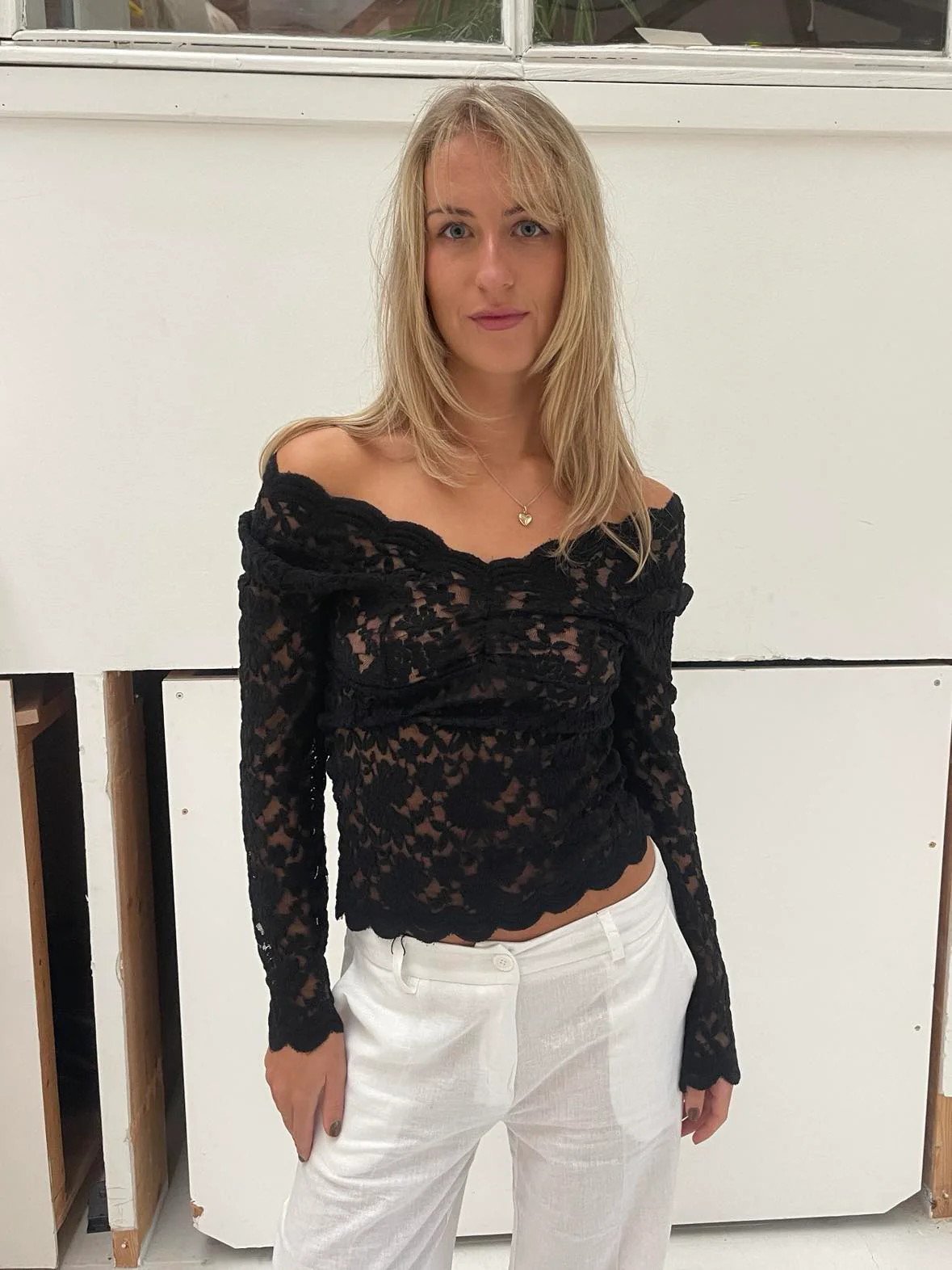 Bodil Long Sleeve Lace Blouse Black Design By Si bodil-long-sleeve-lace-blouse-black-design-by-si