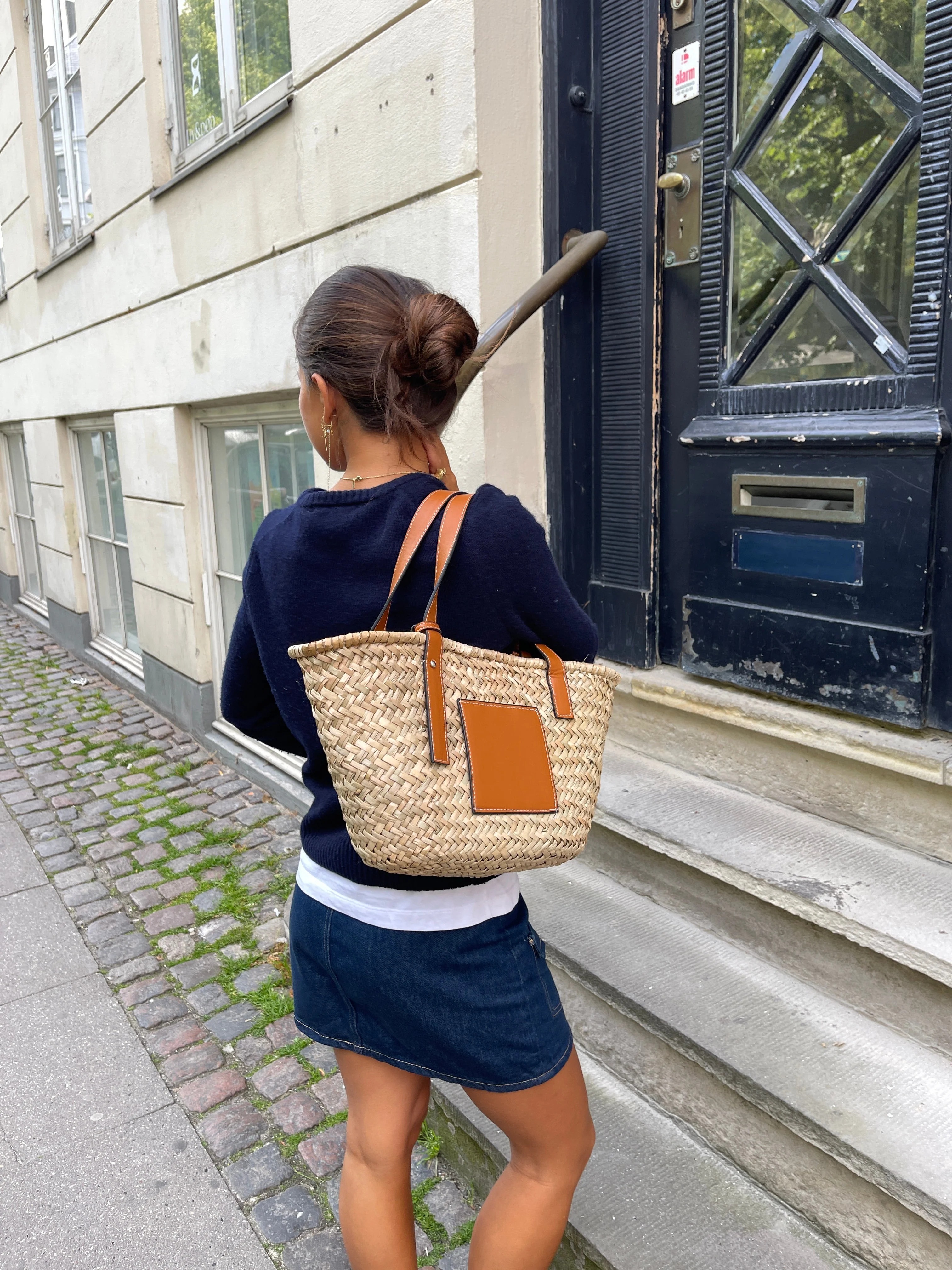 Braided beach bag - Beige