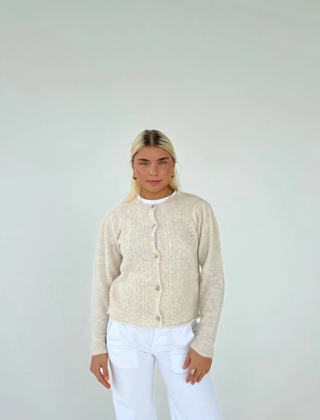 Cilla knitted cardigan - Beige