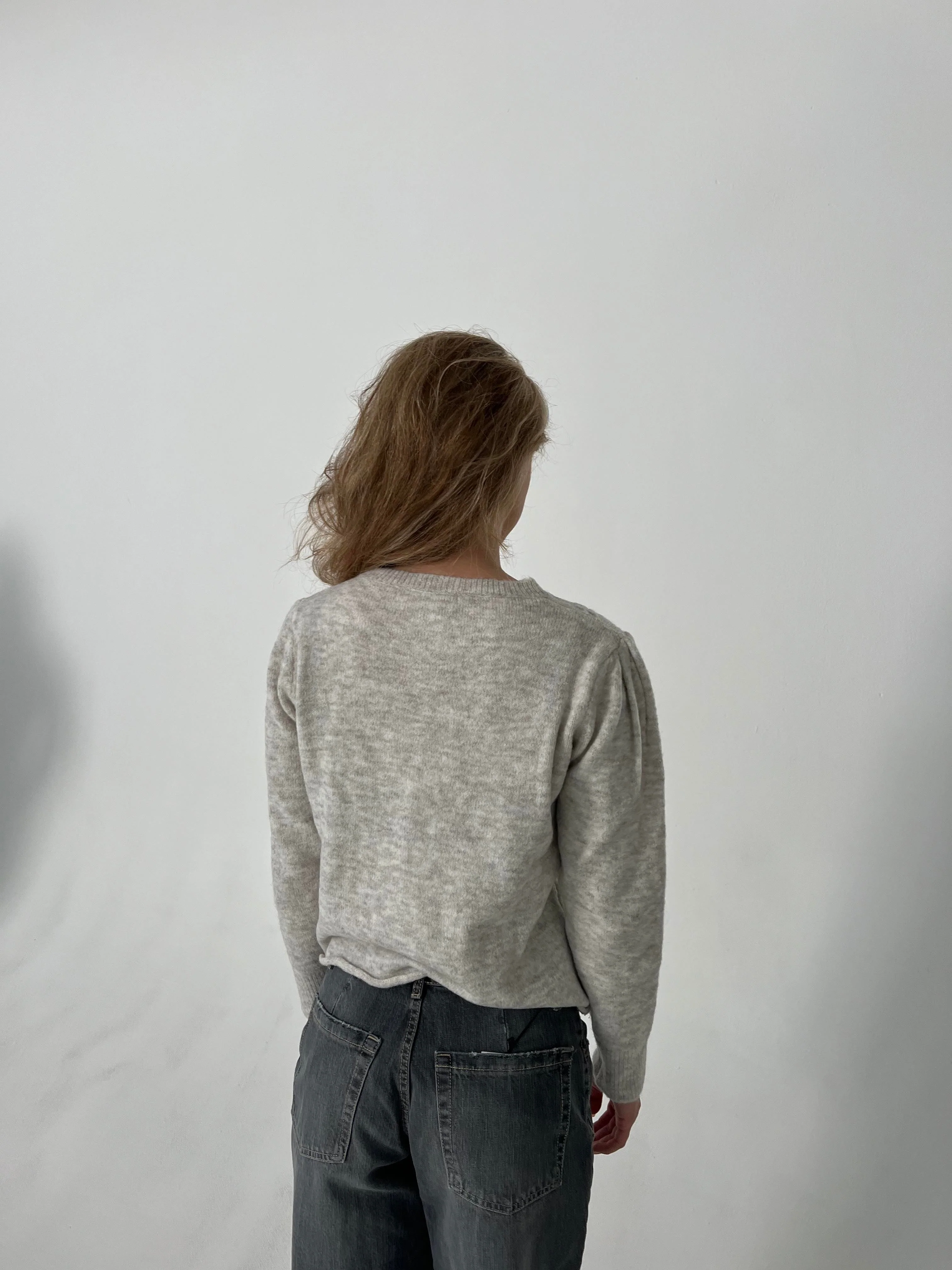 Cilla knitted cardigan - Light grey