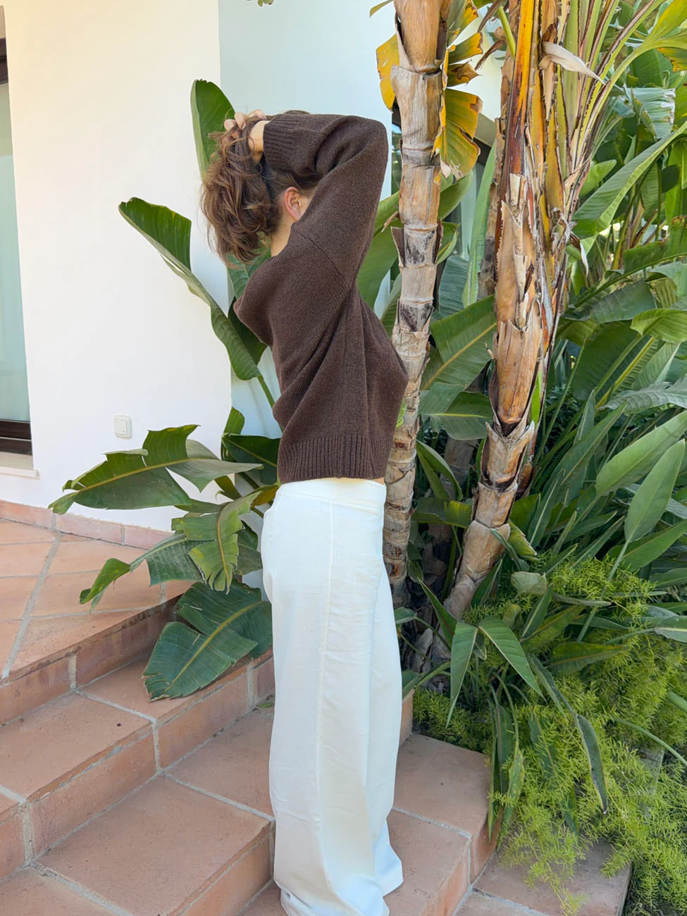 Evelisse  knit with buttons - Brown