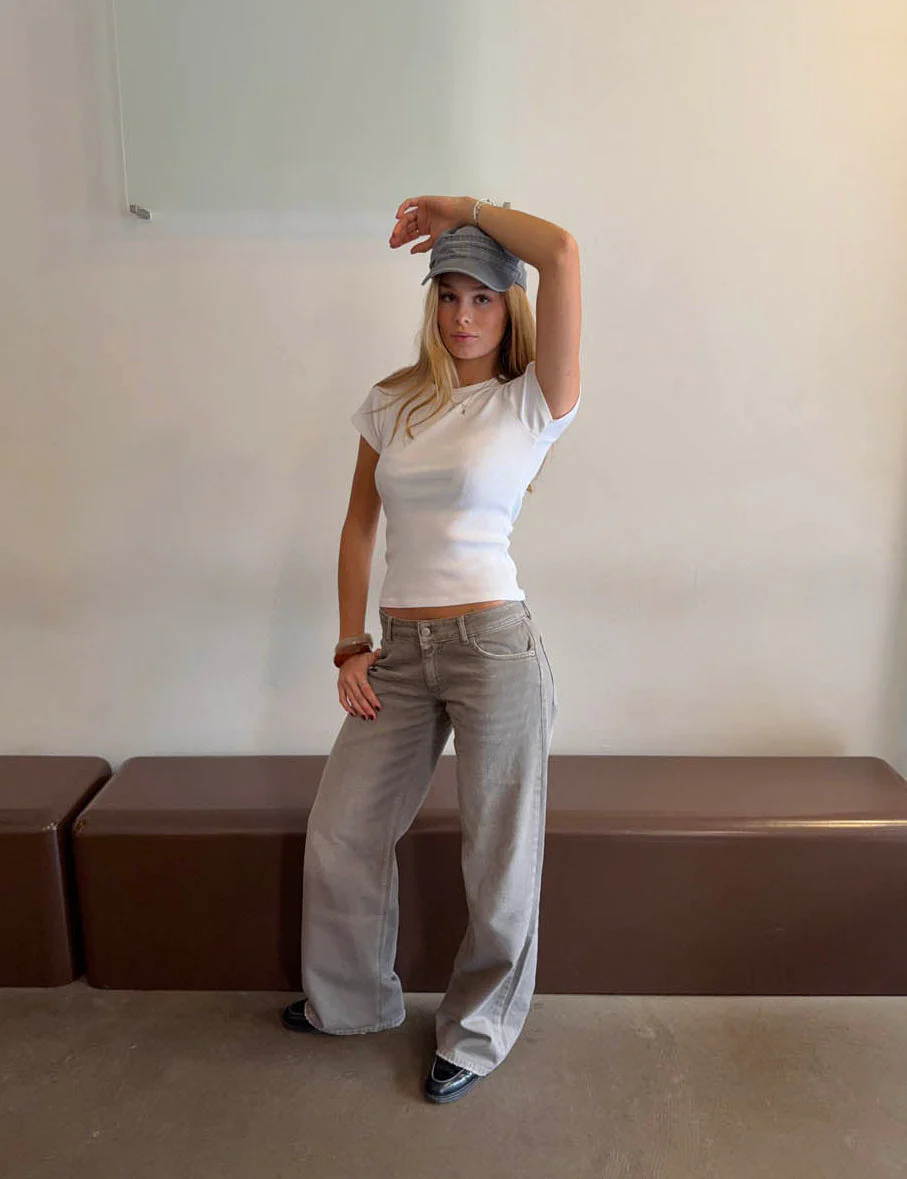 Audrena low waisted jeans - Sage green