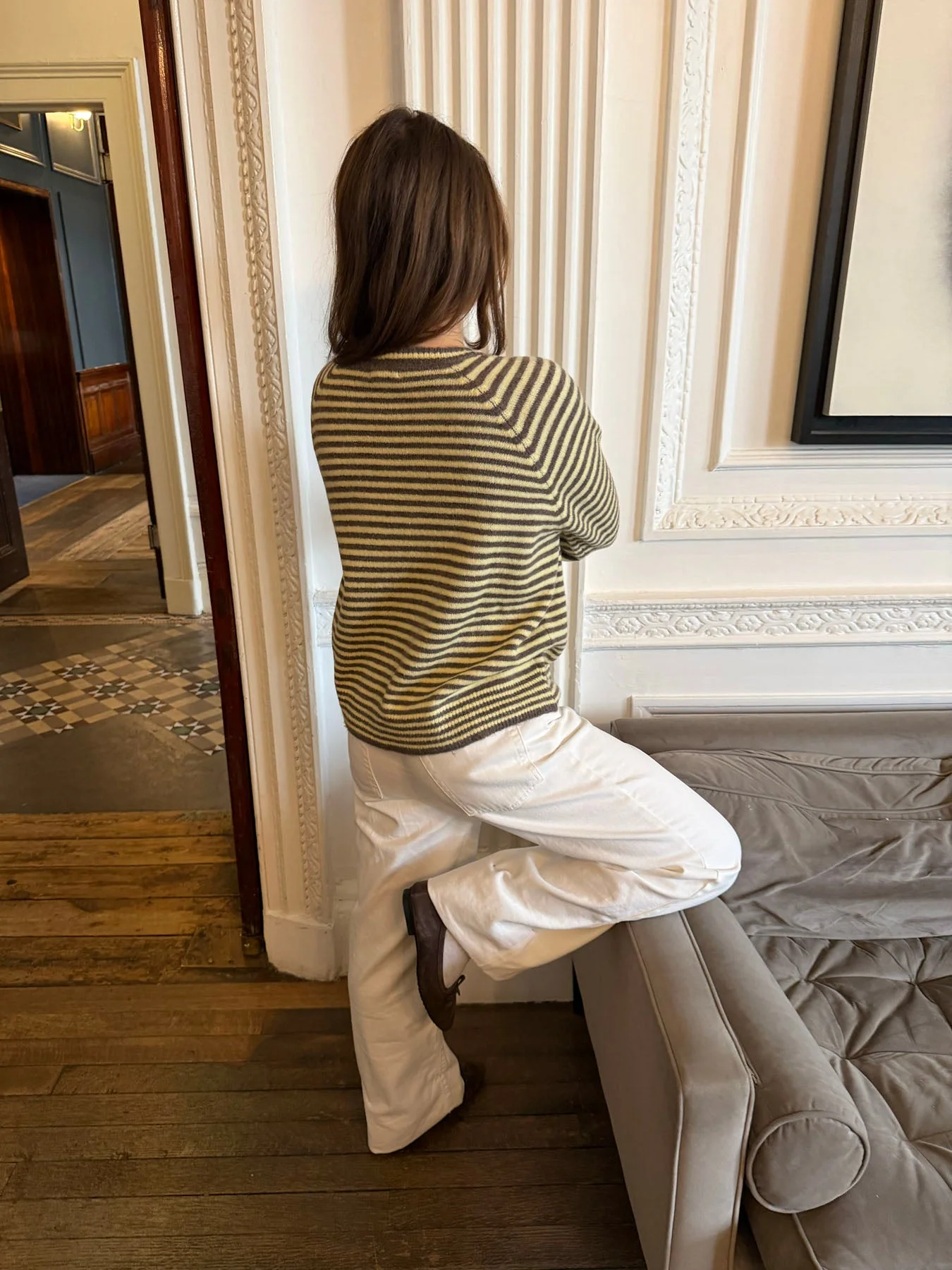 Lulanna knit with stripes - Yellow/brown