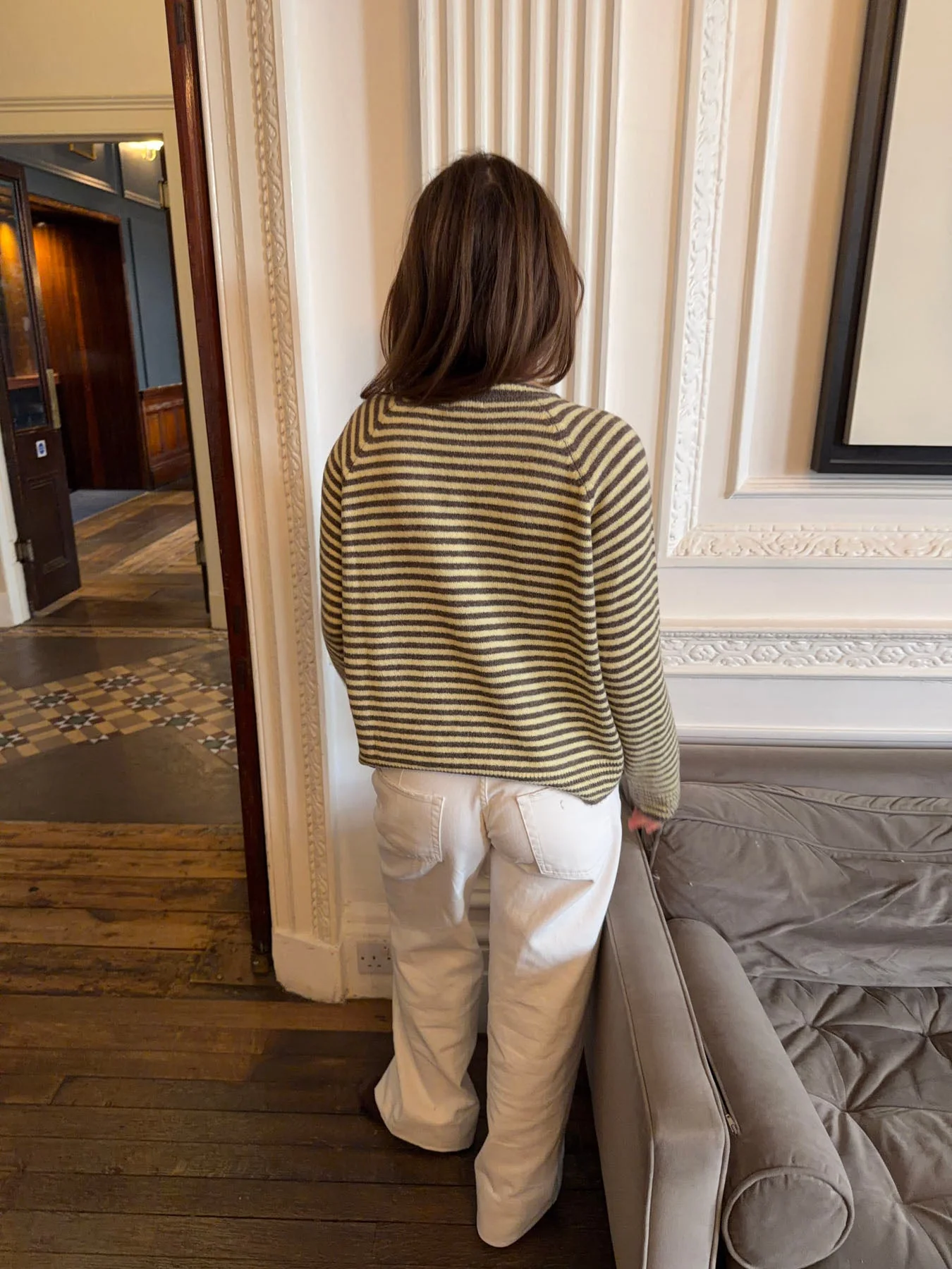 Lulanna knit with stripes - Yellow/brown