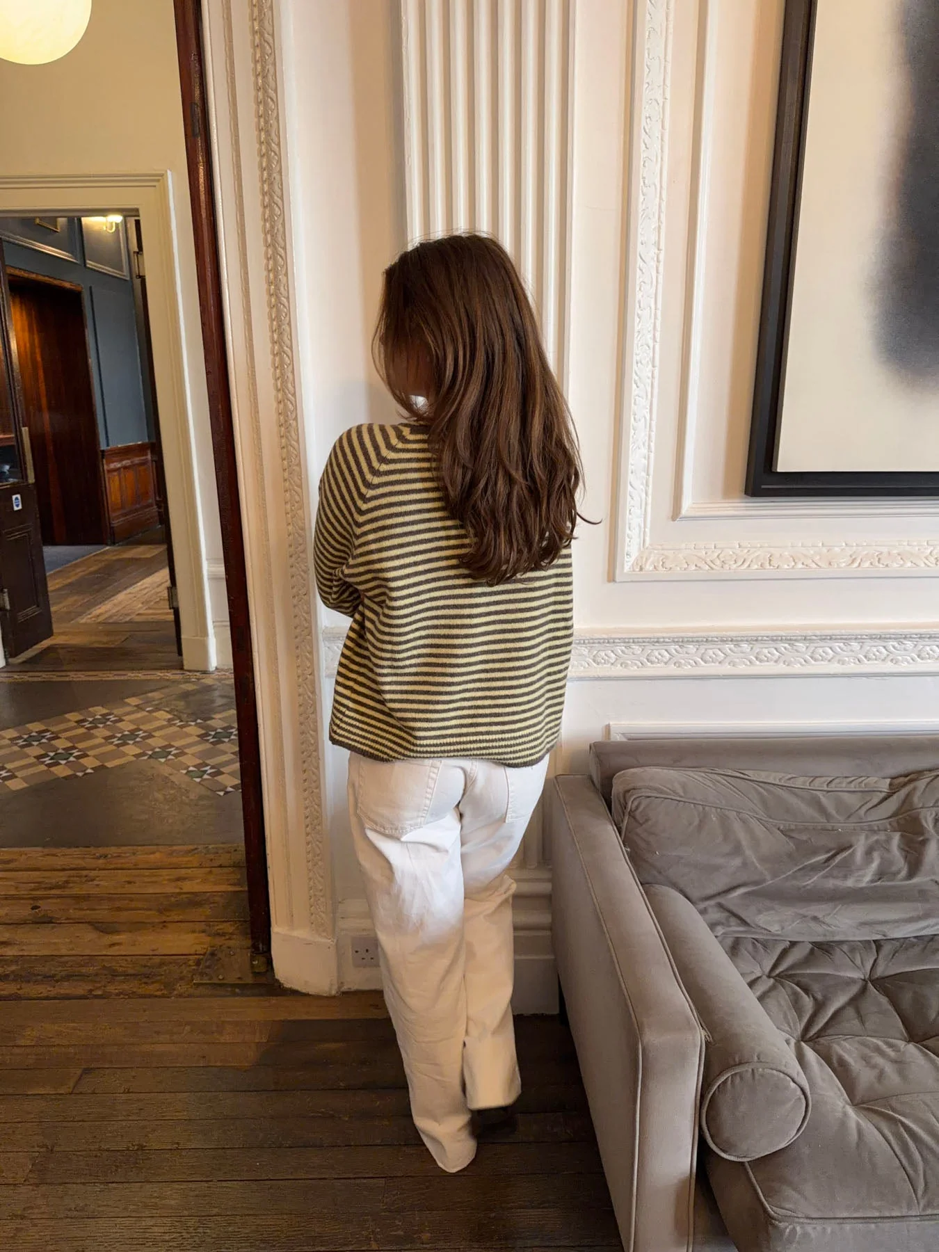 Lulanna knit with stripes - Yellow/brown