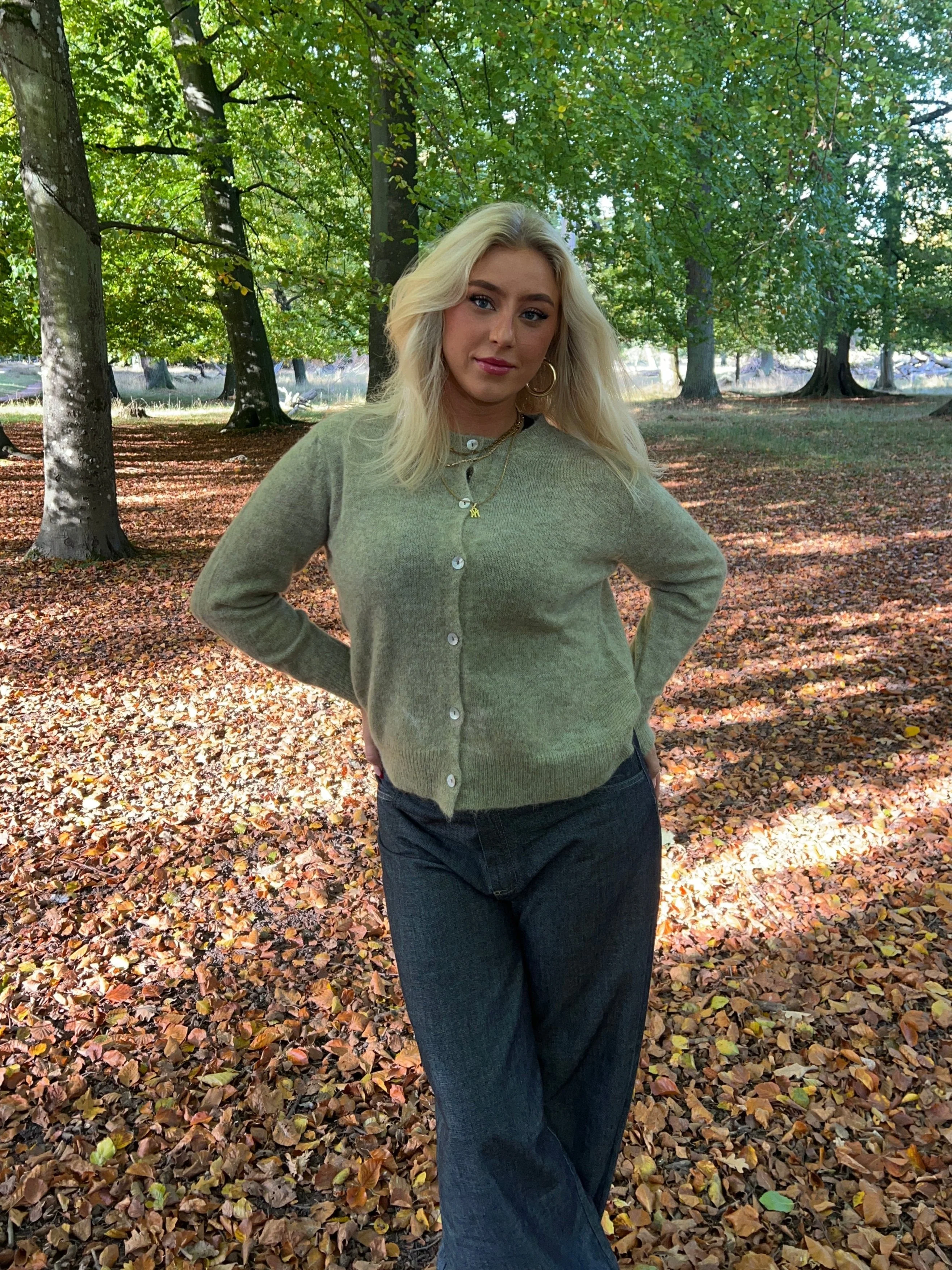 Tilde wool cardigan - Sage green