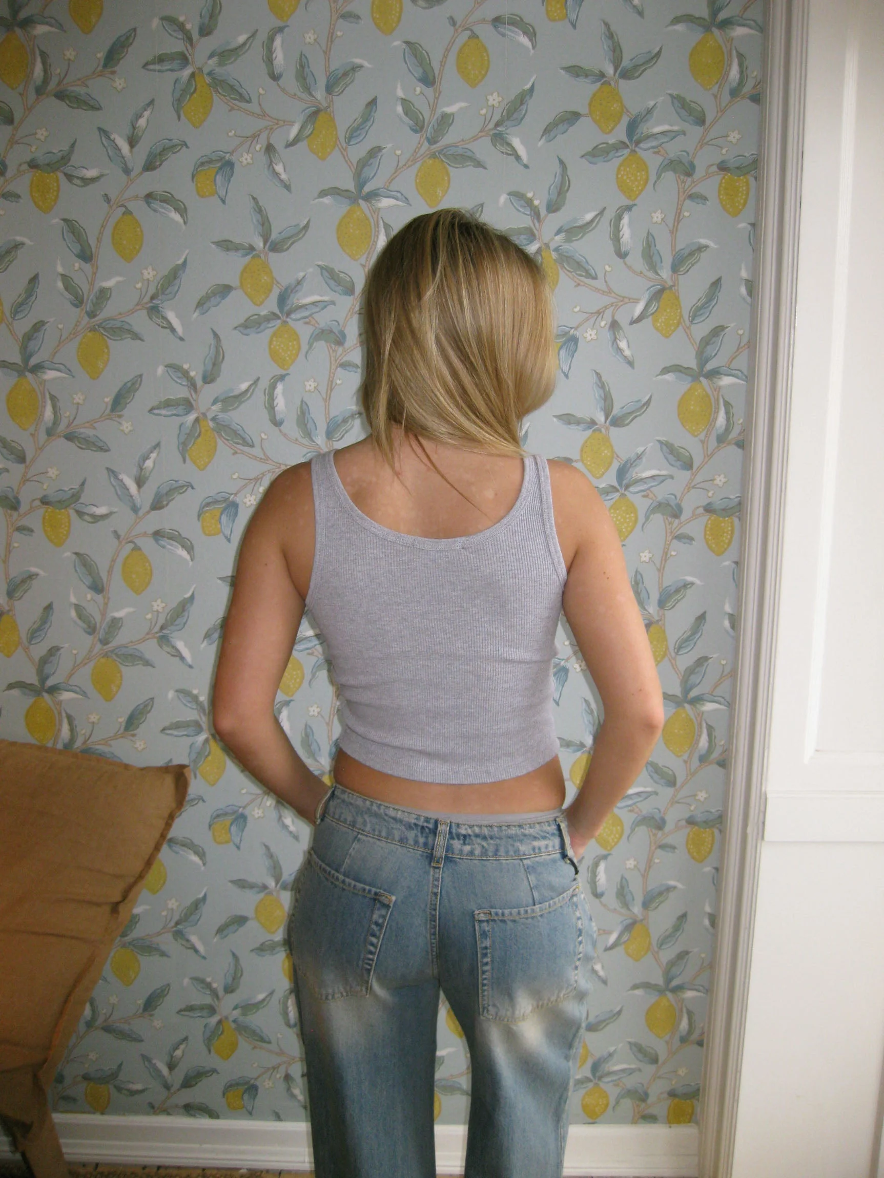 Tilina tank top with buttons - Grey