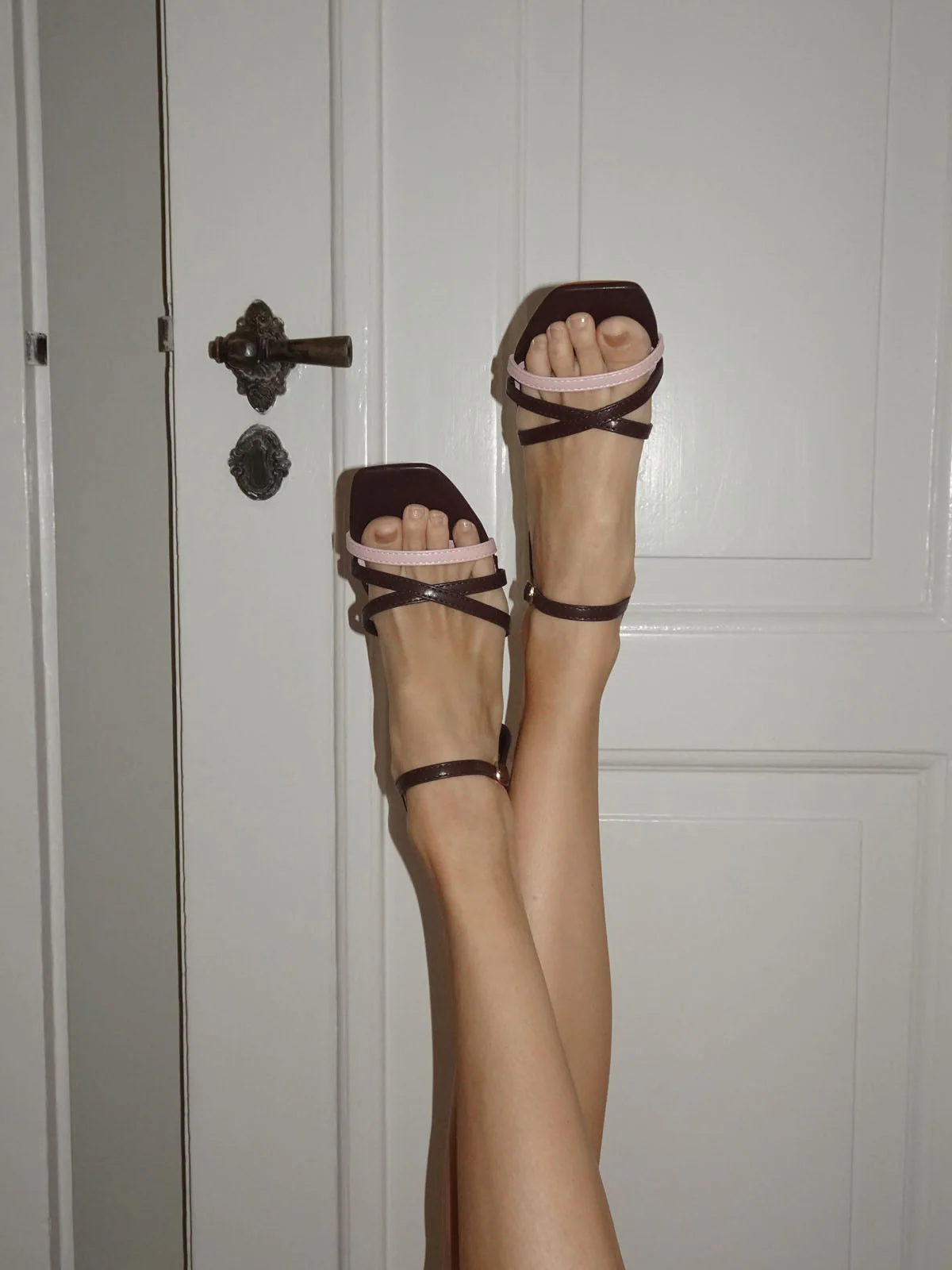 Tillia heels - Brown/pink