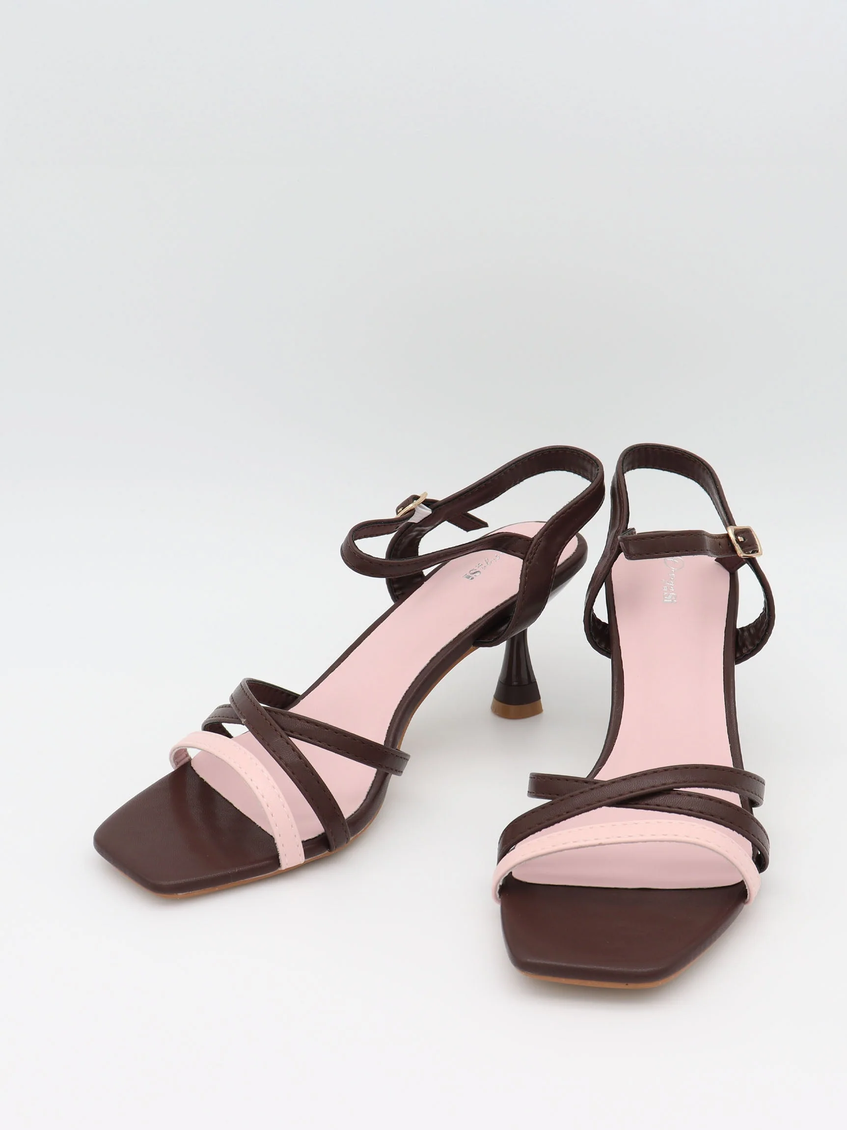 Tillia heels - Brown/pink