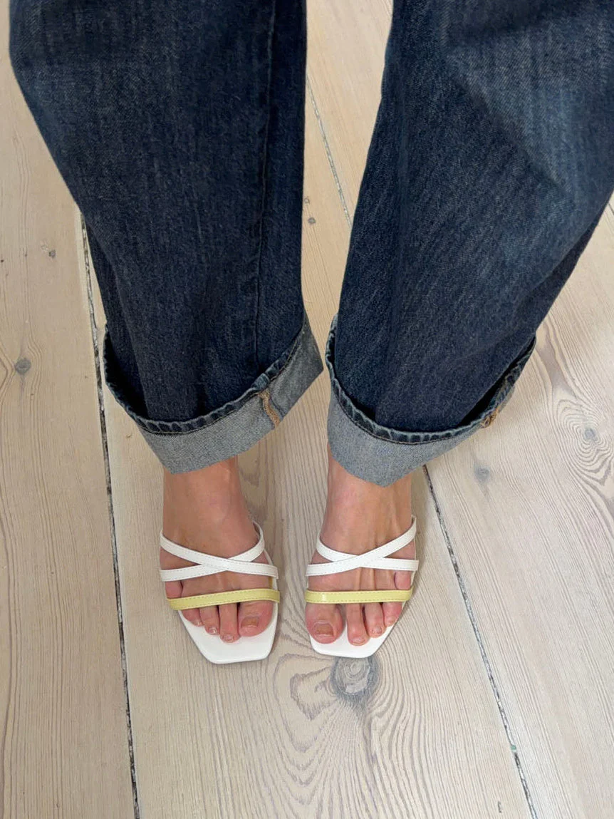Tillia heels - White/yellow