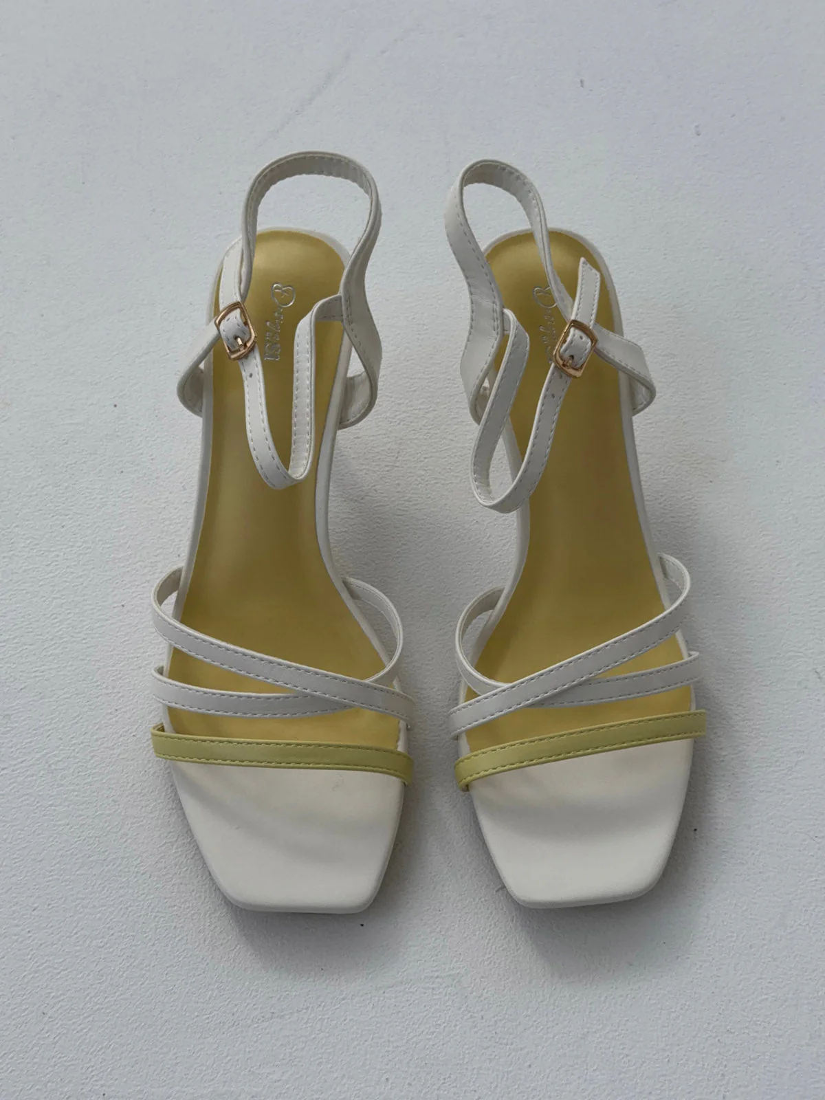Tillia heels - White/yellow