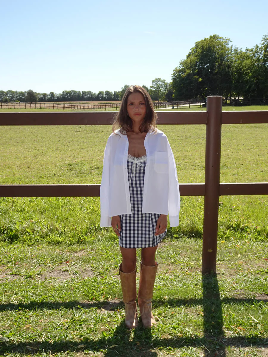 Tracy mini dress - Blue/white