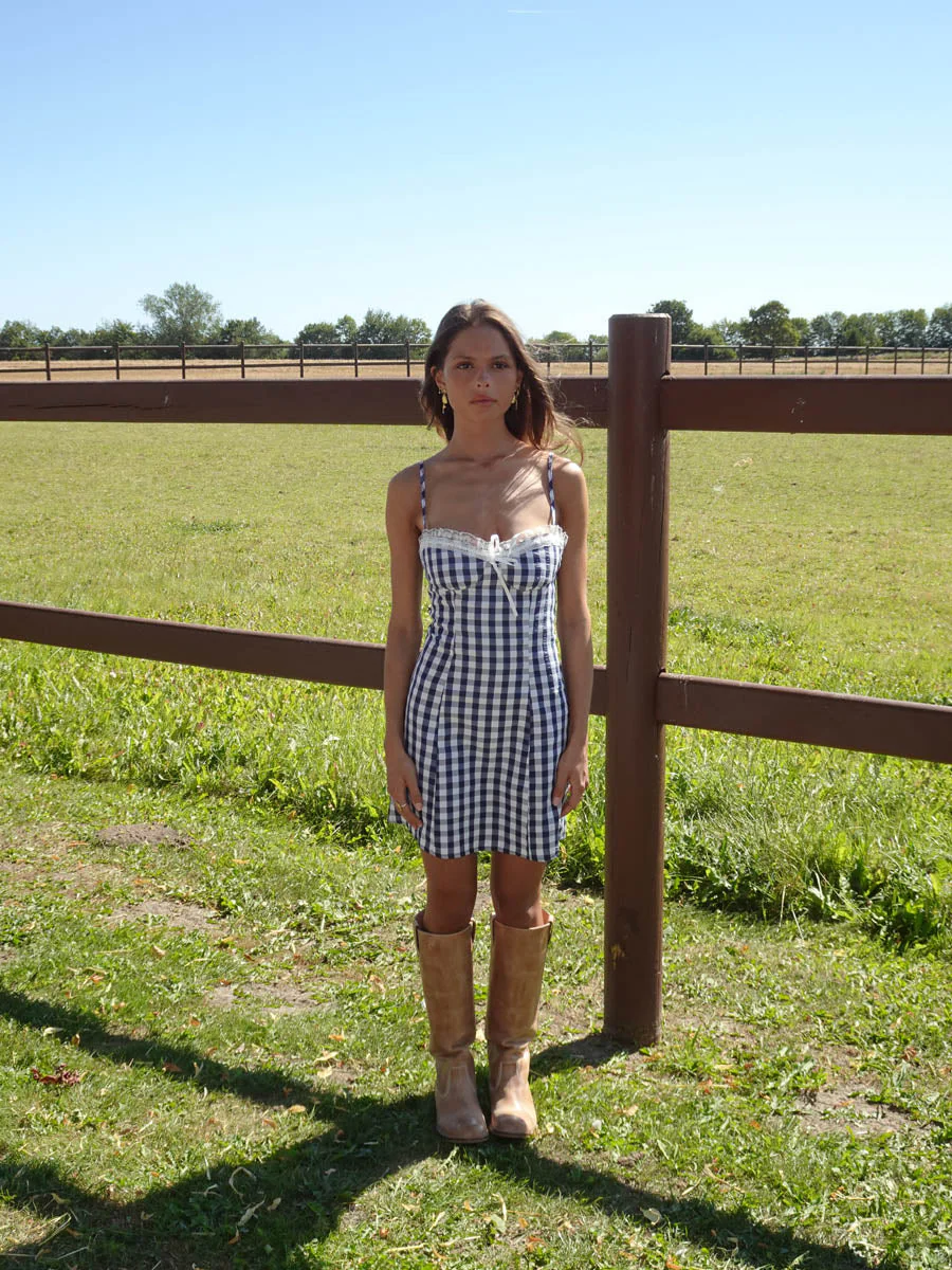 Tracy mini dress - Blue/white