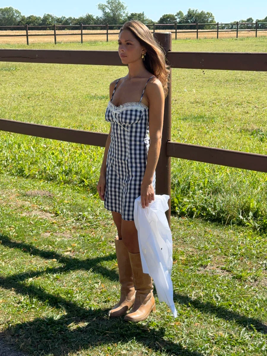 Tracy mini dress - Blue/white