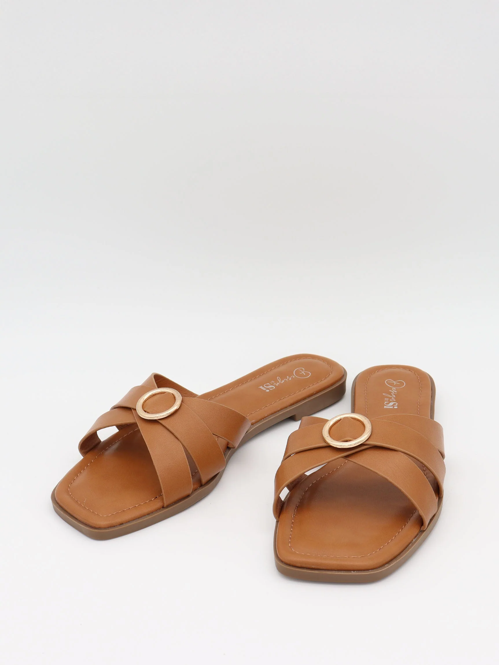 Tuja sandals with buckle detail – Brown
